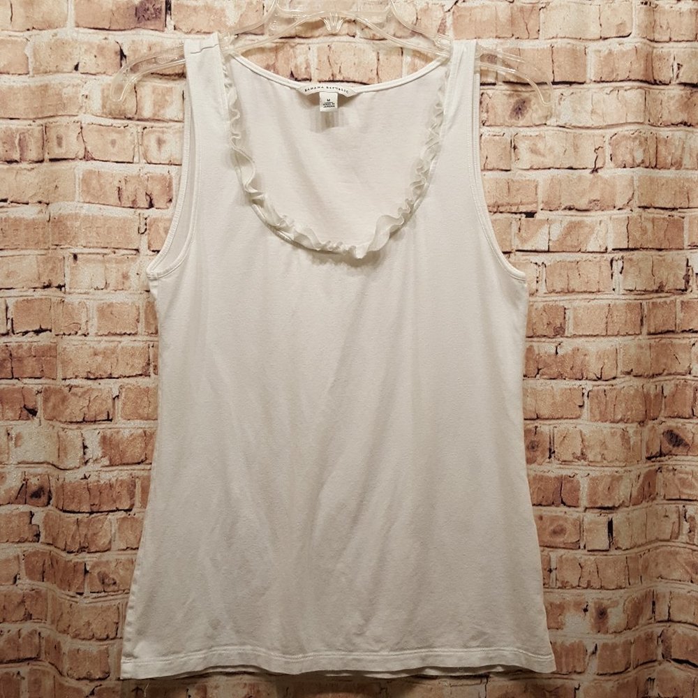 Banana Republic Tank Top White Size Med